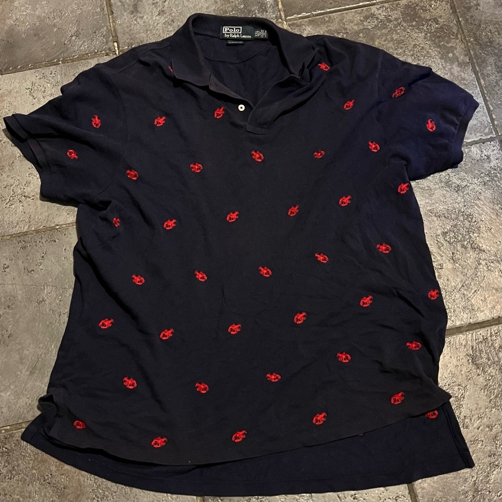 Ralph Lauren rate red lobster style polo shirt🐎🦞😍🐎🦞😍